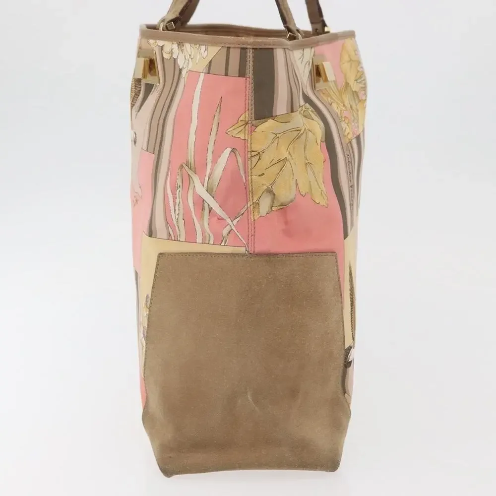 Salvatore Ferragamo Nylon Tote Bag Beige